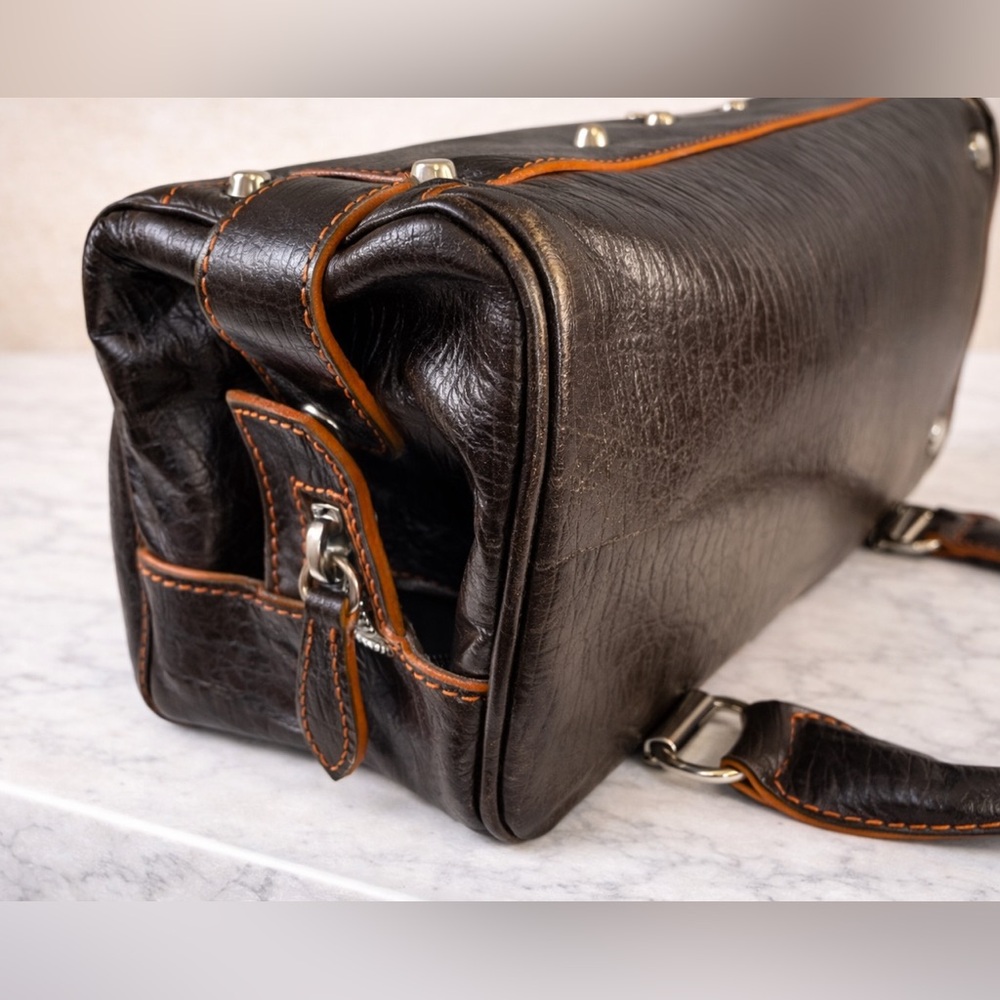 Francesco Biasia Leather made in Italy & Dust Bag - Picture 8 of 11